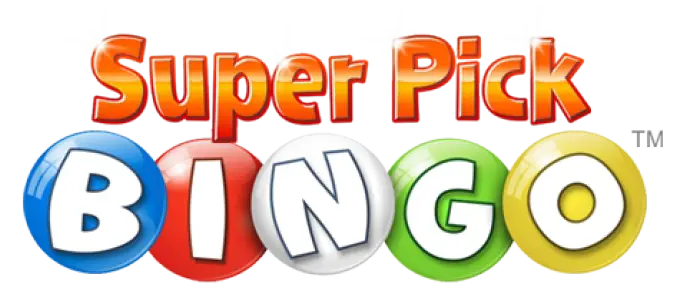 The words Super Pick in orange and yellow gradient above colorful bingo balls spelling BINGO in blue, red, white, green, and yellow.