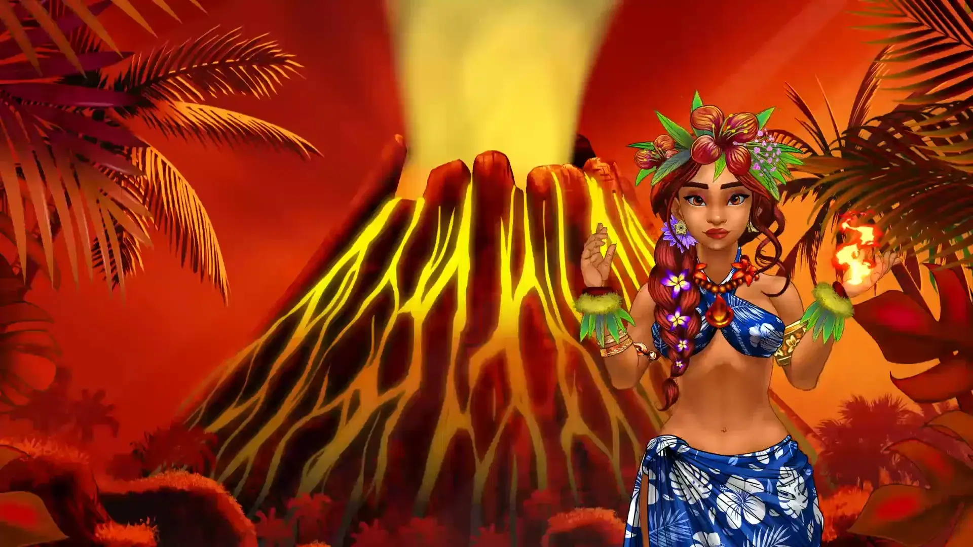 Volcano Lock Bigger Jackpots slot game key art